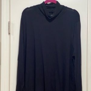 Lane Bryant Black Turtleneck Swing Top
